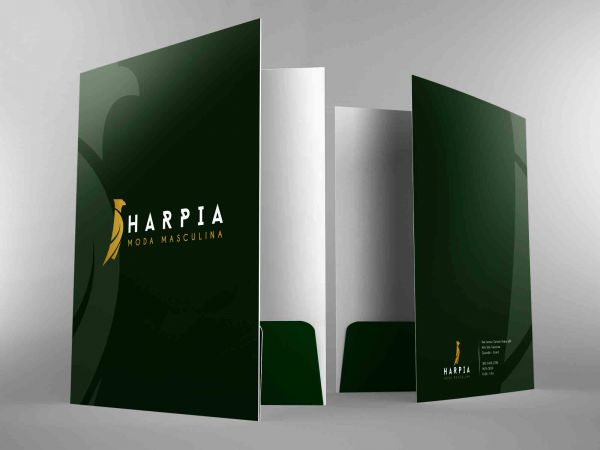 500 unid - Pasta Laminada Brilho - 300g - 4/0